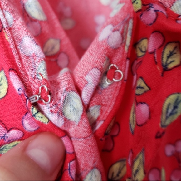 Arizona Jean Co. Retro Cherry Print Faux Wrap Dress - Picture 6 of 11